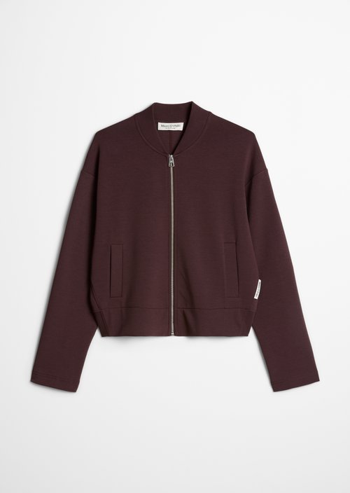 Relaxed jersey blouson — Black Cherry
