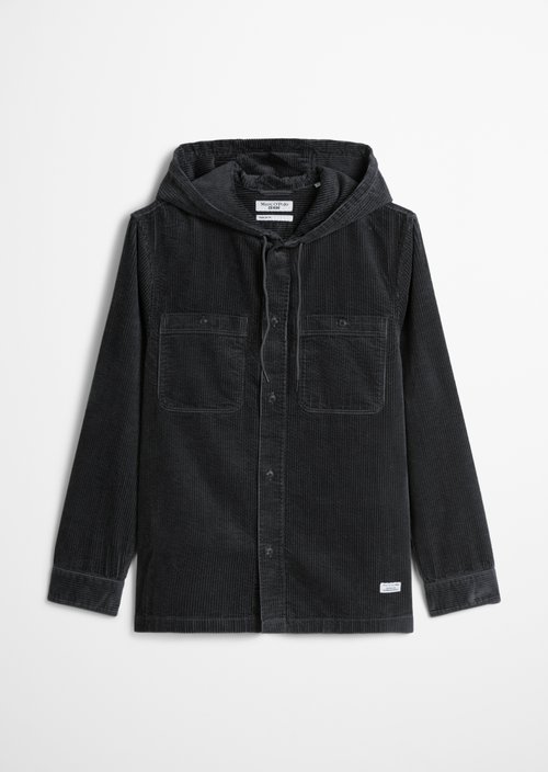 Regular-Fit Corduroy Overshirt — Light Graphite
