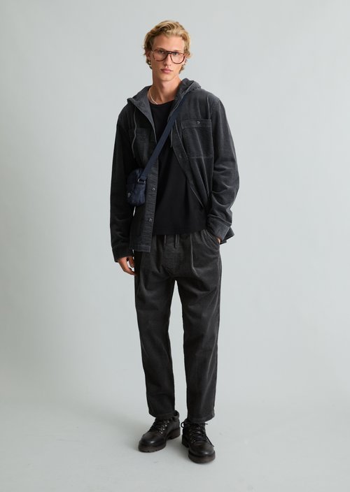 Regular-Fit Corduroy Overshirt — Light Graphite