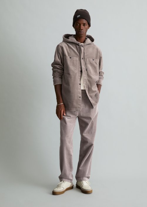 Regular-Fit Corduroy Overshirt — Dolphin