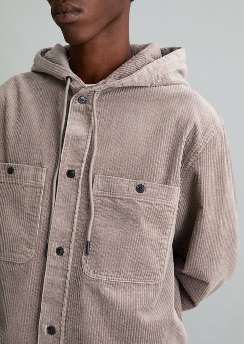 Regular-Fit Corduroy Overshirt — Dolphin