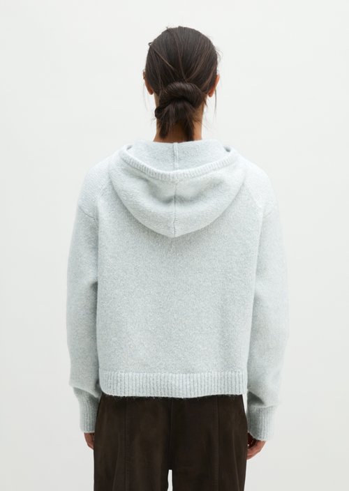 Loose-fitting hooded sweater — Light Blue