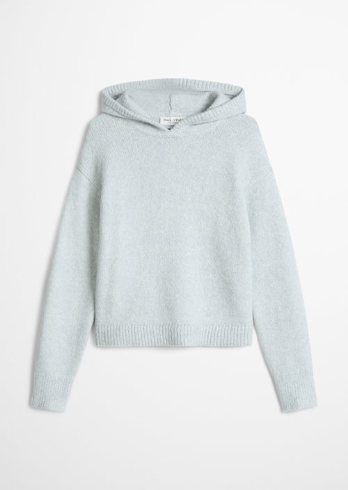 Loose-fitting hooded sweater — Light Blue