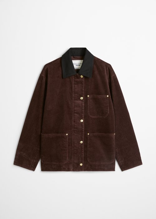 Relaxed-Fit Corduroy Barn Jacket — Espresso Brown