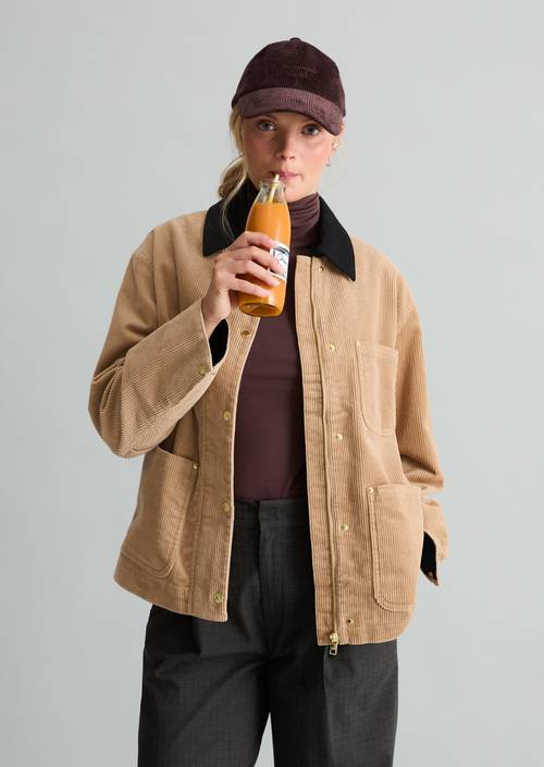 Cord-Barnjacket relaxed Sandpaper in Frontalansicht