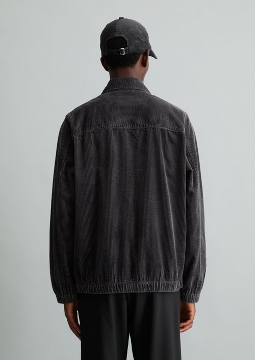 Regular-Fit Corduroy Overshirt — Light Graphite