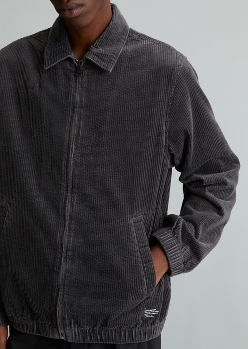 Regular-Fit Corduroy Overshirt — Light Graphite