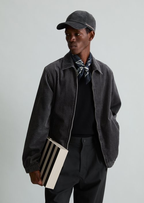 Regular-Fit Corduroy Overshirt — Light Graphite