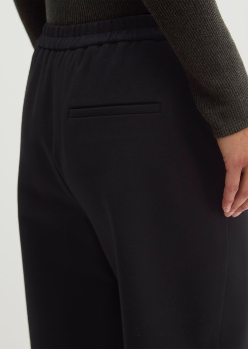 Cropped jersey pants — Black