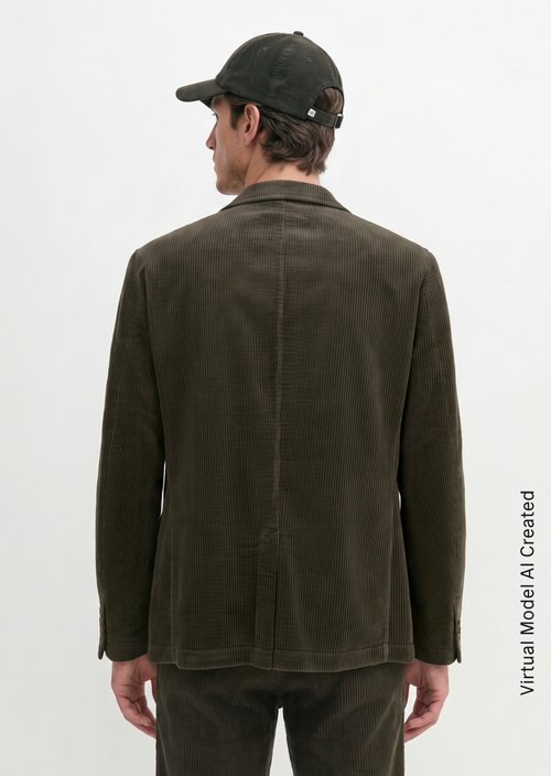 Regular-Fit Corduroy Blazer — Wooden Earth