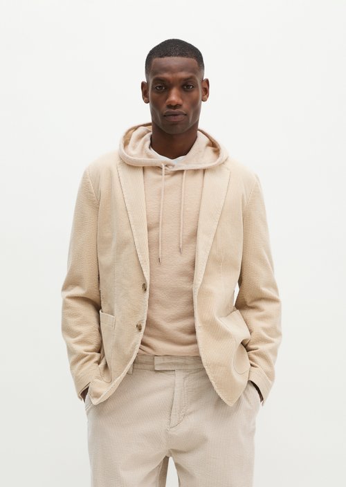 Regular-Fit Corduroy Blazer — Linen Beige