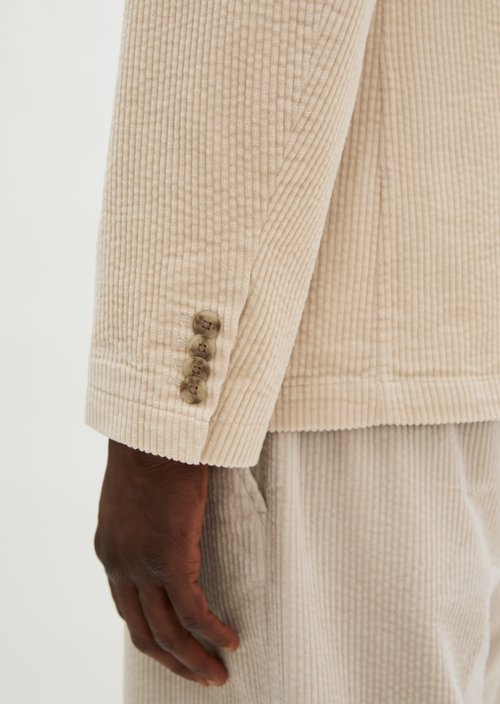 Regular-Fit Corduroy Blazer — Linen Beige