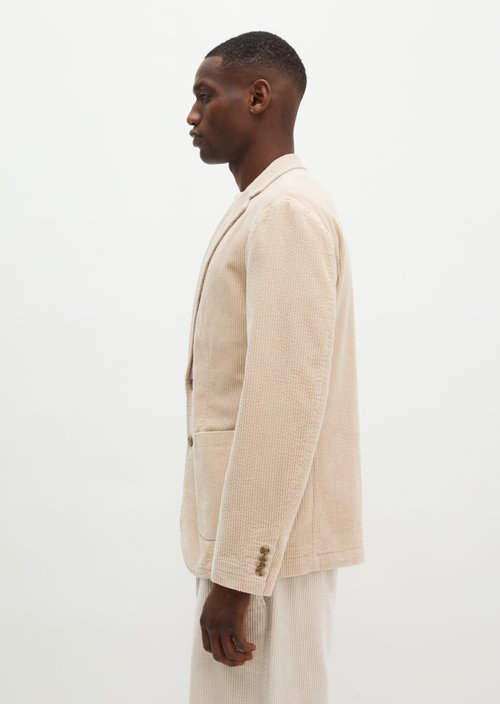 Regular-Fit Corduroy Blazer — Linen Beige