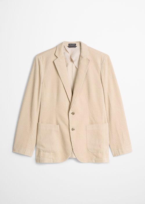 Regular-Fit Corduroy Blazer — Linen Beige