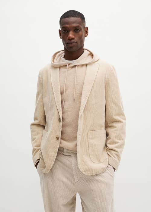Corduroyjas, regular pasvorm Linen Beige in vooraanzicht