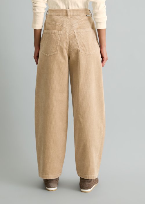 Airin Barrel-Leg Cord Pants — Sandpaper