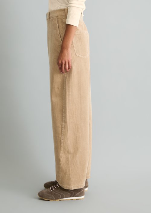 Airin Barrel-Leg Cord Pants — Sandpaper