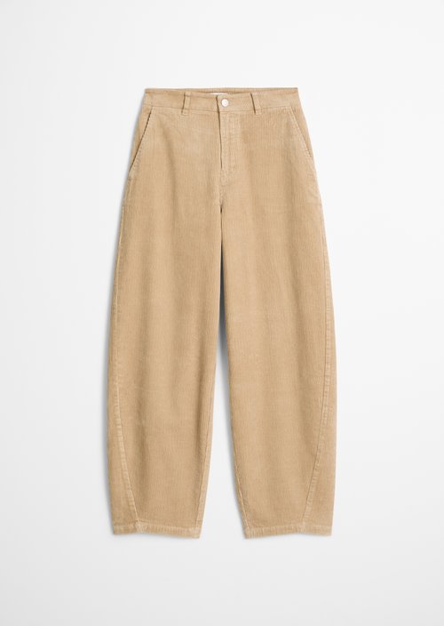 Airin Barrel-Leg Cord Pants — Sandpaper