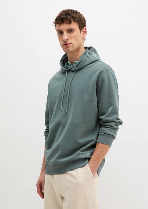 Felpa con cappuccio regular tinta in capo Skipping Stone in vista frontale