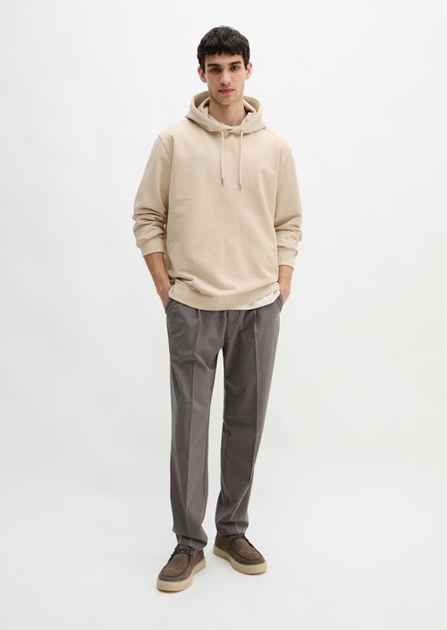 Hooded sweatshirt regular garment-dyed — Light Oat
