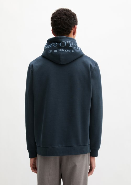 Hooded sweatshirt regular garment-dyed — Dark Navy