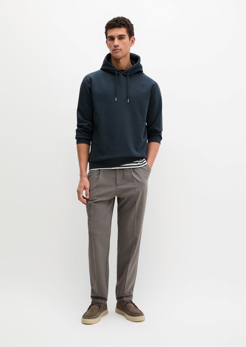 Hooded sweatshirt regular garment-dyed — Dark Navy