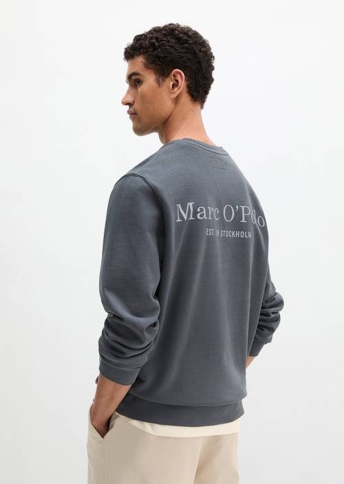 Sweater regular kledingstuk-geverfd Grey Morn in vooraanzicht