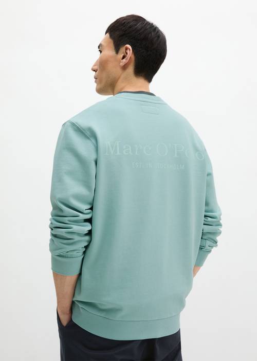 Sweater regular kledingstuk-geverfd Midnight Moss in vooraanzicht