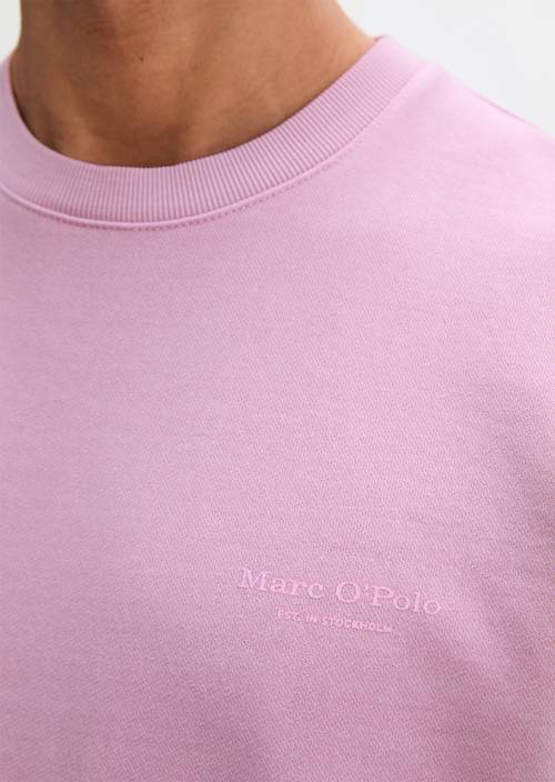 Sweater regular kledingstuk-geverfd Scattered Orchid in detailaanzicht