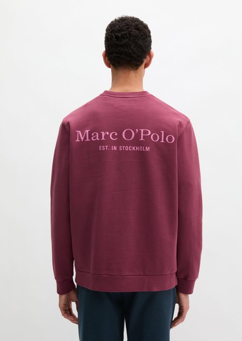 Sweatshirt regular garment-dyed — Acai Red (alternate view)