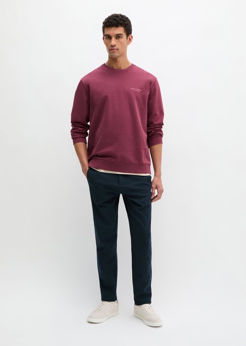 Sweatshirt regular garment-dyed — Acai Red