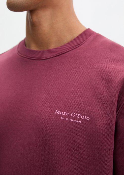 Sweatshirt regular garment-dyed — Acai Red