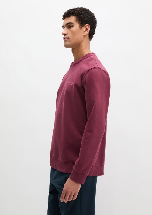 Sweatshirt regular garment-dyed — Acai Red