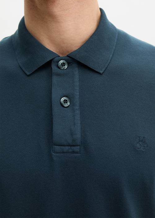 Piqué regular polo shirt Dark Navy in detail view