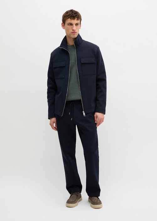 Zipper sweat jacket — Dark Navy