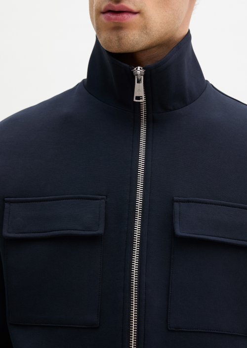 Zipper sweat jacket — Dark Navy