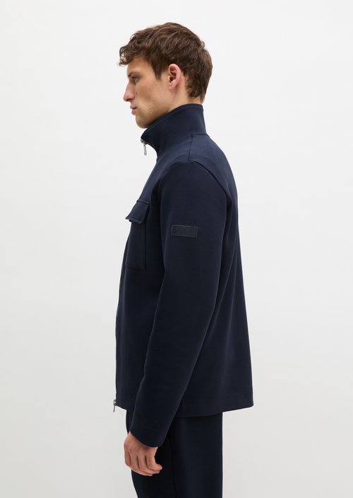 Zipper sweat jacket — Dark Navy