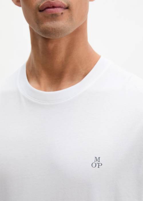 Lot de trois t-shirts col rond regular White en vue détaillée