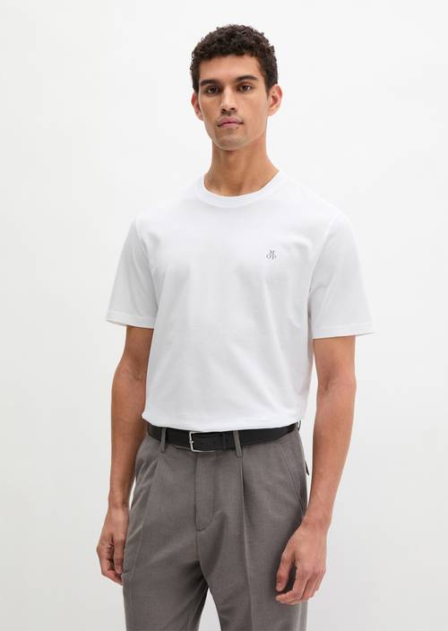 Lot de trois t-shirts col rond regular White en vue de face