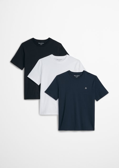 Dreierpack Rundhals-T-Shirts regular — White