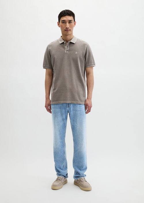 Piqué regular polo shirt — Frozen Taupe