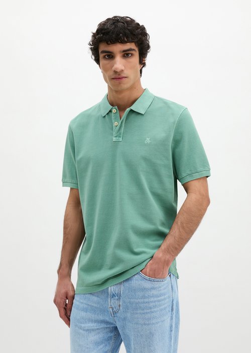 Piqué regular polo shirt — Botanical Green