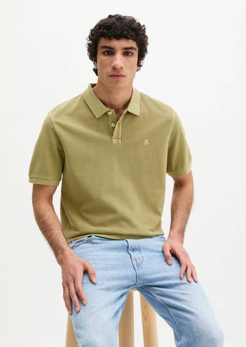 Polo piqué régulier Vibrant Fern en vue de face