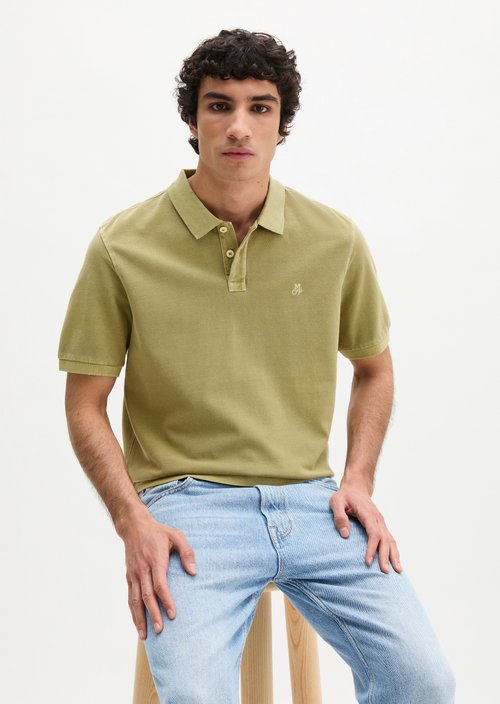 Piqué regular polo shirt — Vibrant Fern