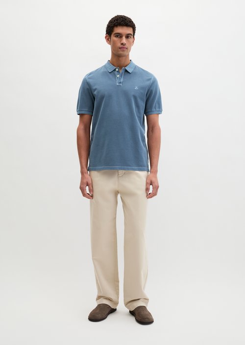 Piqué regular polo shirt — Stormy Blue