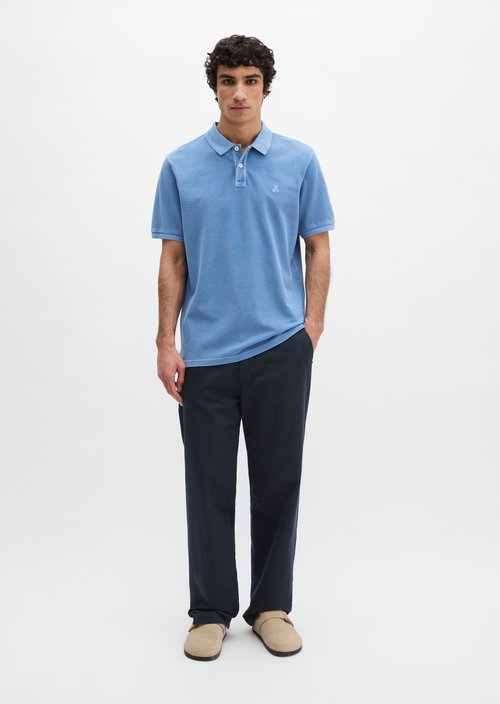 Piqué regular polo shirt — Provincial Blue
