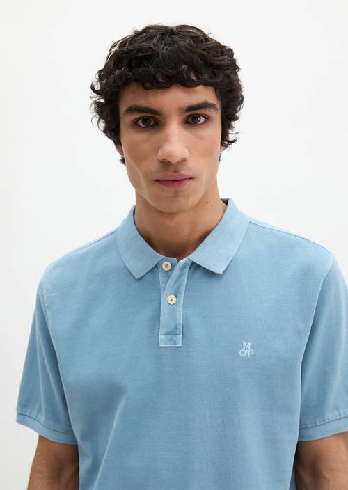 Polo piqué régulier Blue Dawn en vue de face