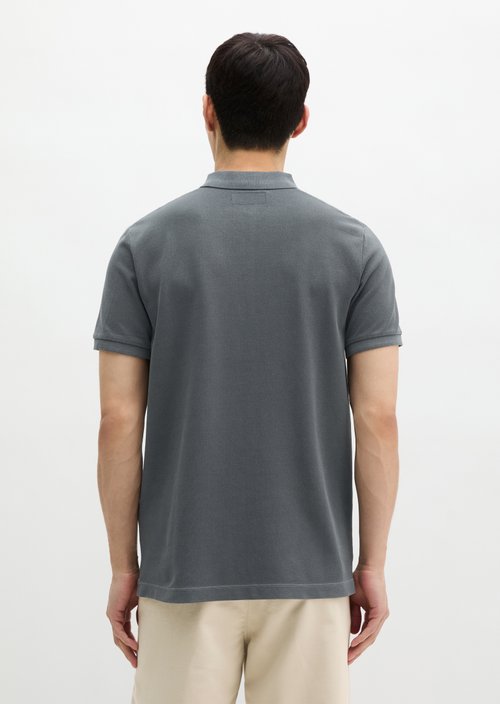Polo shirt piqué shaped garment-dyed — Grey Morn
