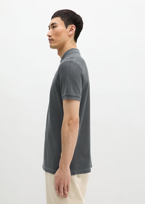 Polo shirt piqué shaped garment-dyed — Grey Morn