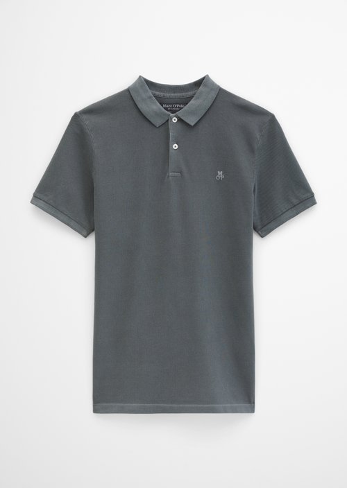Polo shirt piqué shaped garment-dyed — Grey Morn